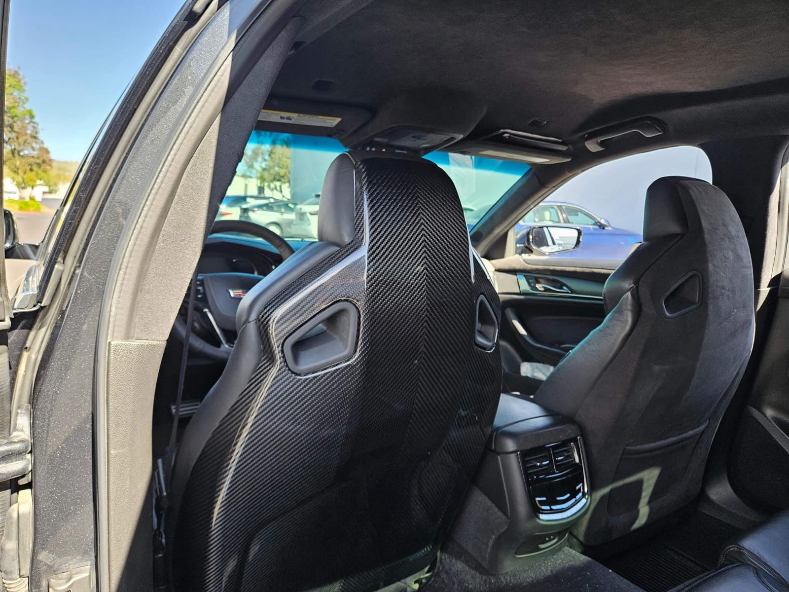 2016+ CADILLAC CTS-V3  | RECARO CARBON FIBER SEAT REAR PANEL COVER REPLACEMENT (DRIVER AND PASSENGER)